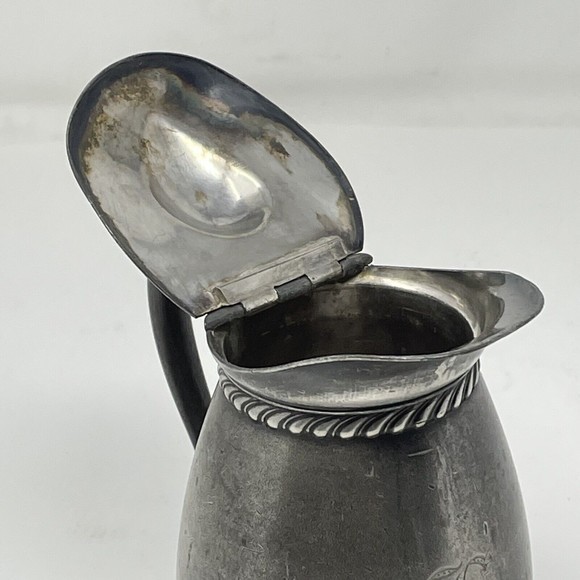 Simpson Hall Miller &Co Quadruple Plate 185 mini Pitcher Jug 5” Lid Creamer K - Picture 3 of 11
